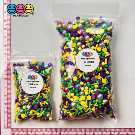 Mardi Gras Bead And Sprinkle Mix Fake Sprinkles Confetti New Orleans Funfetti