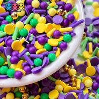 Mardi Gras Sprinkles And Gold Beads Mix Fake Confetti New Orleans Funfetti Sprinkle