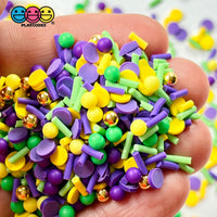 Mardi Gras Sprinkles And Gold Beads Mix Fake Confetti New Orleans Funfetti Sprinkle