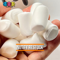 Marshmallows Charms Cabochon Fake Food Soft Clay Light Weight Not Hard Decoden 10 Pcs