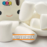 Marshmallows Charms Cabochon Fake Food Soft Clay Light Weight Not Hard Decoden 10 Pcs