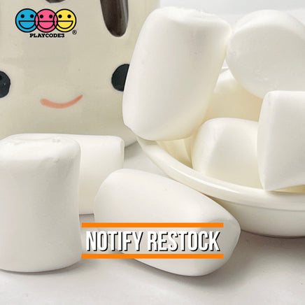 Marshmallows Charms Cabochon Fake Food Soft Clay Light Weight Not Hard Decoden 10 Pcs