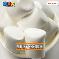 Marshmallows Charms Cabochon Fake Food Soft Clay Light Weight Not Hard Decoden 10 Pcs