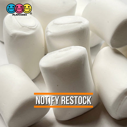 Marshmallows Charms Cabochon Fake Food Soft Clay Light Weight Not Hard Decoden 10 Pcs