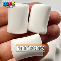 Marshmallows Charms Cabochon Fake Food Soft Clay Light Weight Not Hard Decoden 10 Pcs