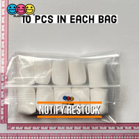 Marshmallows Charms Cabochon Fake Food Soft Clay Light Weight Not Hard Decoden 10 Pcs