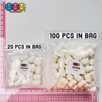 Marshmallows Mini Charms Cabochon Fake Food Marshmallow Decoden 100/20 Pcs