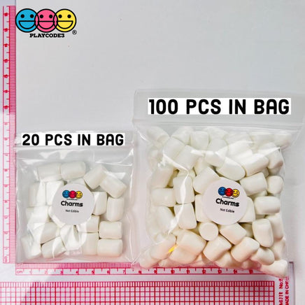 Marshmallows Mini Charms Cabochon Fake Food Marshmallow Decoden 100/20 Pcs
