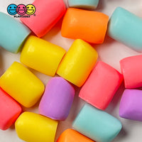 Marshmallows Mini Charms Multicolor Cabochon Fake Food Hard Plastic Not Soft Decoden 5 Colors 20 Pcs