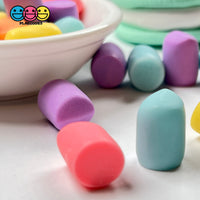 Marshmallows Mini Charms Multicolor Cabochon Fake Food Hard Plastic Not Soft Decoden 5 Colors 20 Pcs