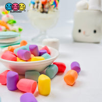 Marshmallows Mini Charms Multicolor Cabochon Fake Food Hard Plastic Not Soft Decoden 5 Colors 20 Pcs