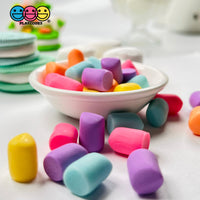 Marshmallows Mini Charms Multicolor Cabochon Fake Food Hard Plastic Not Soft Decoden 5 Colors 20 Pcs