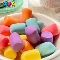 Marshmallows Mini Charms Multicolor Cabochon Fake Food Hard Plastic Not Soft Decoden 5 Colors 20 Pcs