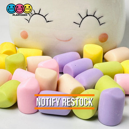 Marshmallows Mini Charms Pastel Multicolor Easter Cabochon Fake Food Hard Plastic Not Soft Decoden 5