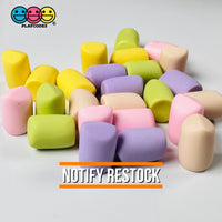 Marshmallows Mini Charms Pastel Multicolor Easter Cabochon Fake Food Hard Plastic Not Soft Decoden 5