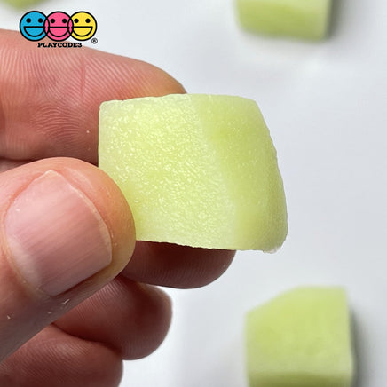 Melon Chunks 3D Fake Food Realistic Charm Cabochons 10 Pcs