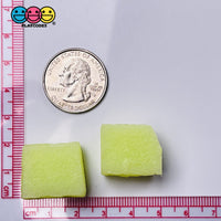 Melon Chunks 3D Fake Food Realistic Charm Cabochons 10 Pcs