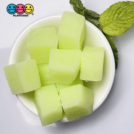 Melon Chunks 3D Fake Food Realistic Charm Cabochons 10 Pcs