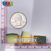 Melon With Skin Chunks 3D Fake Food Realistic Charm Cabochons 10 Pcs