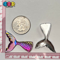 Mermaid Tail Hot Pink Iridescent Color Shift Flatback Charms Cabochons Fish Decoden 10 Pcs Playcode3