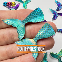 Mermaid Tails Iridescent Color Shift Charms Cabochons Mermaids Decoden 2 Colors 10 Pcs Playcode3 Llc