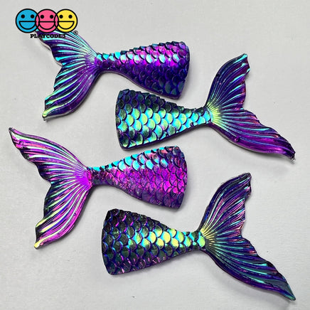 Mermaid Tails Iridescent Color Shift Charms Cabochons Mermaids Decoden 2 Colors 10 Pcs Playcode3 Llc