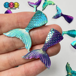 Mermaid Tails Iridescent Color Shift Charms Cabochons Mermaids Decoden 2 Colors 10 Pcs Playcode3 Llc