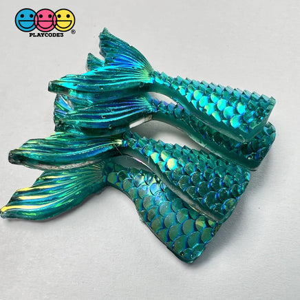 Mermaid Tails Iridescent Color Shift Charms Cabochons Mermaids Decoden 2 Colors 10 Pcs Playcode3 Llc