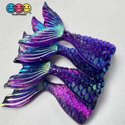 Mermaid Tails Iridescent Color Shift Charms Cabochons Mermaids Decoden 2 Colors 10 Pcs Playcode3 Llc