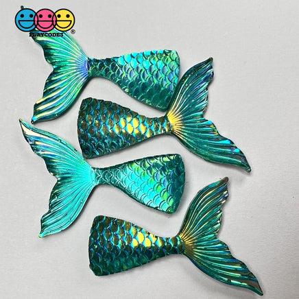 Mermaid Tails Iridescent Color Shift Charms Cabochons Mermaids Decoden 2 Colors 10 Pcs Playcode3 Llc