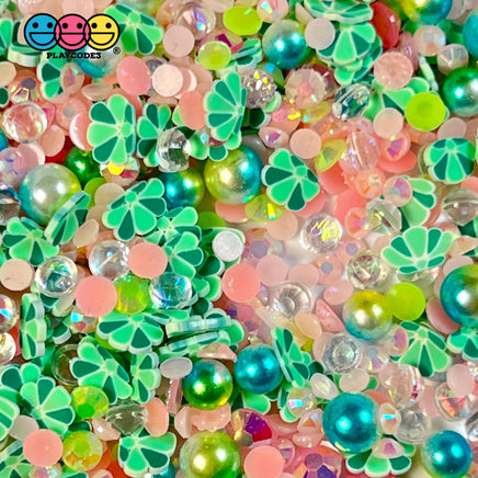 Mermaids Treasure Mix Fimo Rhinestone Beads Fake Polymer Clay Sprinkles Sea Shells Jimmies Funfetti