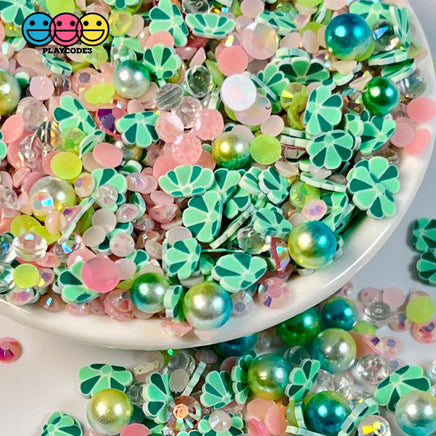Mermaids Treasure Mix Fimo Rhinestone Beads Fake Polymer Clay Sprinkles Sea Shells Jimmies Funfetti