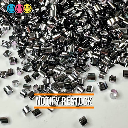 Metallic Charcoal 500G Bingsu Beads Slime Crunchy Iridescent Crafting Supplies Cut Plastic Straws