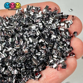Metallic Charcoal 500G Bingsu Beads Slime Crunchy Iridescent Crafting Supplies Cut Plastic Straws