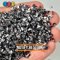 Metallic Charcoal 500G Bingsu Beads Slime Crunchy Iridescent Crafting Supplies Cut Plastic Straws