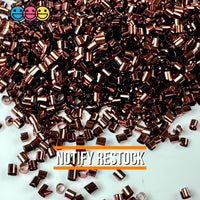 Metallic Chocolate (Brown) 500G Bingsu Beads Slime Crunchy Iridescent Crafting Supplies Cut Plastic