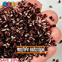 Metallic Chocolate (Brown) 500G Bingsu Beads Slime Crunchy Iridescent Crafting Supplies Cut Plastic