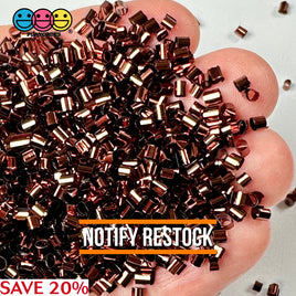 Metallic Chocolate (Brown) 500G Bingsu Beads Slime Crunchy Iridescent Crafting Supplies Cut Plastic