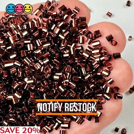 Metallic Chocolate (Brown) 500G Bingsu Beads Slime Crunchy Iridescent Crafting Supplies Cut Plastic