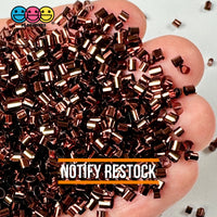 Metallic Chocolate (Brown) 500G Bingsu Beads Slime Crunchy Iridescent Crafting Supplies Cut Plastic