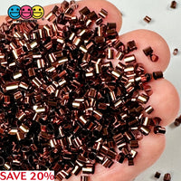 Metallic Chocolate (Brown) 500G Bingsu Beads Slime Crunchy Iridescent Crafting Supplies Cut Plastic