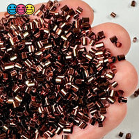 Metallic Chocolate (Brown) 500G Bingsu Beads Slime Crunchy Iridescent Crafting Supplies Cut Plastic