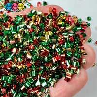 Christmas Mix 100G Bingsu Beads Slime Crunchy Iridescent Crafting Supplies Cut Plastic Straws