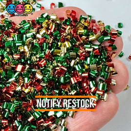 Christmas Mix 100G Bingsu Beads Slime Crunchy Iridescent Crafting Supplies Cut Plastic Straws