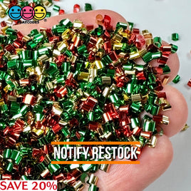 Christmas Mix 500G Bingsu Beads Slime Crunchy Iridescent Crafting Supplies Cut Plastic Straws Bulk