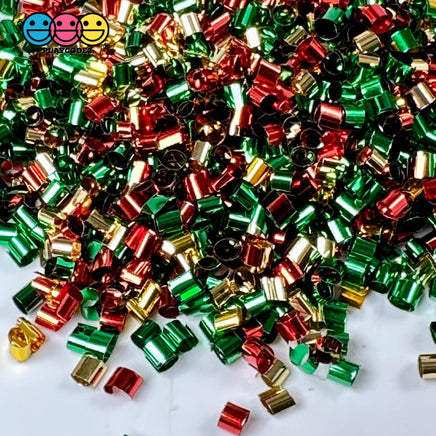 Christmas Mix 500G Bingsu Beads Slime Crunchy Iridescent Crafting Supplies Cut Plastic Straws Bulk