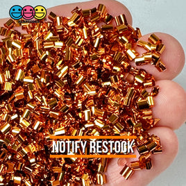 Metallic Copper 100G Bingsu Beads Slime Crunchy Iridescent Crafting Supplies Cut Plastic Straws