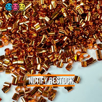 Metallic Copper 100G Bingsu Beads Slime Crunchy Iridescent Crafting Supplies Cut Plastic Straws