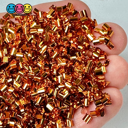 Metallic Copper 100G Bingsu Beads Slime Crunchy Iridescent Crafting Supplies Cut Plastic Straws