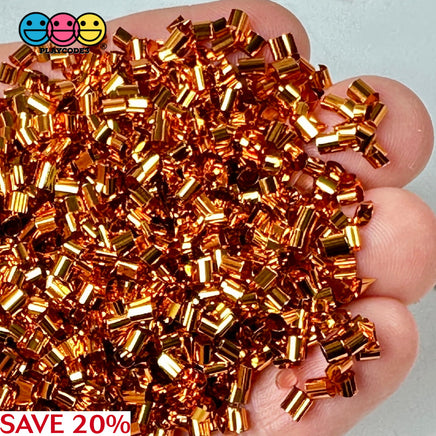 Metallic Copper 500G Bingsu Beads Slime Crunchy Iridescent Crafting Supplies Cut Plastic Straws Bulk